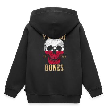 Polonais jusqu’aux os - Sweat Premium à capuche enfant bio - noir - Dos - AI Model Kid Male (0cm)