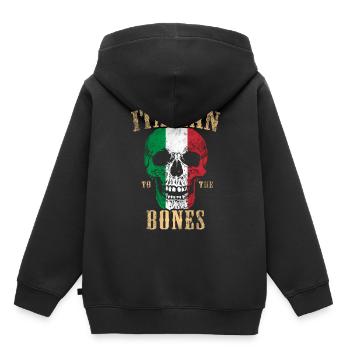 Les Italiens jusqu’aux os - Sweat Premium à capuche enfant bio - noir - Dos - AI Model Kid Male (0cm)