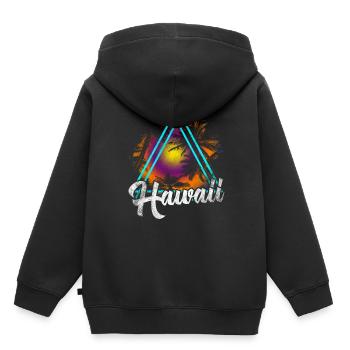 Hawaii - Kids Premium Organic Hoodie - black - Back - AI Model Kid Male (0cm)