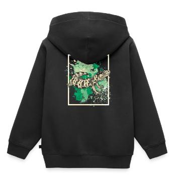 salamander - Kinder Premium hoodie biologisch - zwart - Achter - AI Model Kid Male (0cm)