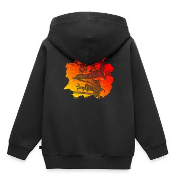 Dragon chinois - Sweat Premium à capuche enfant bio - noir - Dos - AI Model Kid Male (0cm)