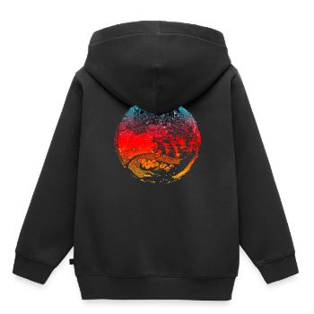 Dragon chinois - Sweat Premium à capuche enfant bio - noir - Dos - AI Model Kid Male (0cm)