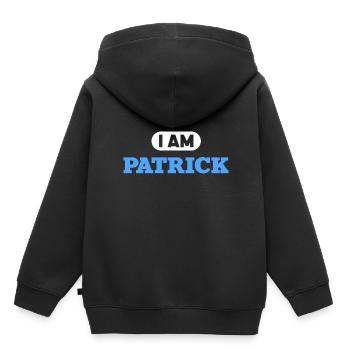 Patrick Name Spruch für stolze Patricks - Kinder Premium Organic Hoodie - Schwarz - Hinten - AI Model Kid Male (0cm)