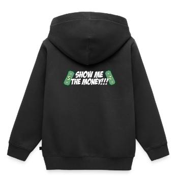 Show Money Design für gut verdienende Berufstätige - Kinder Premium Organic Hoodie - Schwarz - Hinten - AI Model Kid Male (0cm)