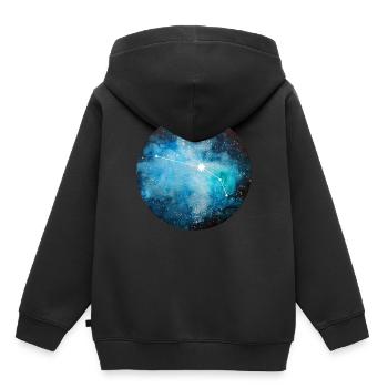 sternzeichen Widder - Kinder Premium Organic Hoodie - Schwarz - Hinten - AI Model Kid Male (0cm)