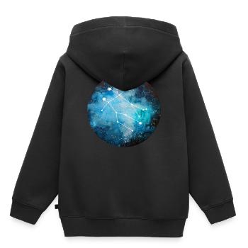 sternzeichen Zwilling - Kinder Premium Organic Hoodie - Schwarz - Hinten - AI Model Kid Male (0cm)