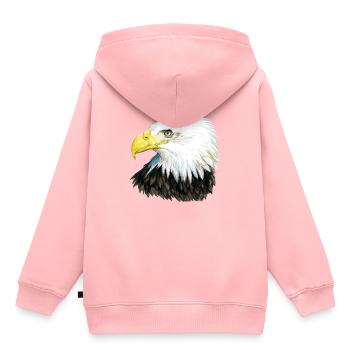 Weißkopfseeadler - Kinder Premium Organic Hoodie - Rosa - Hinten - AI Model Kid Female (0cm)