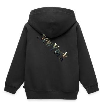 New York City SKYLINE NY - Sweat Premium à capuche enfant bio - noir - Dos - AI Model Kid Male (0cm)