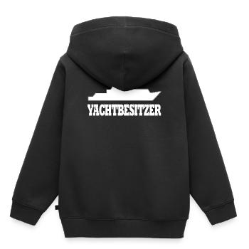 Yachtbesitzer - Kinder Premium Organic Hoodie - Schwarz - Hinten - AI Model Kid Male (0cm)