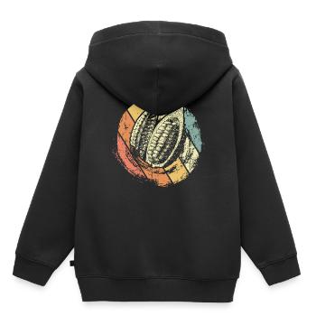 Chocolat cacao - Sweat Premium à capuche enfant bio - noir - Dos - AI Model Kid Male (0cm)