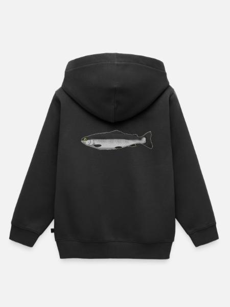 Poisson poisson - Sweat Premium à capuche enfant bio - noir