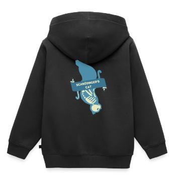 Schroedinger’s Cat I Funny Dead or Alive - Sweat Premium à capuche enfant bio - noir - Dos - AI Model Kid Male (0cm)