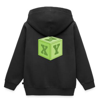 3D Print Calibration Cube X Y Z Axis Test Gift - Kids Premium Organic Hoodie - black - Back - AI Model Kid Male (0cm)