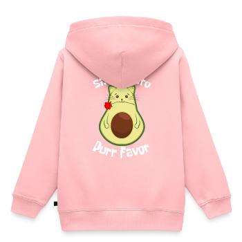 Avogato Drôle d’avocat Guacamole Ronronner Faveur Rose - Sweat Premium à capuche enfant bio - rose - Dos - AI Model Kid Female (0cm)