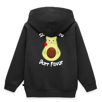 Avogato Funny Avocado Guacamole Purr Favor Rose - Kids Premium Organic Hoodie - black - Back - AI Model Kid Male (0cm)