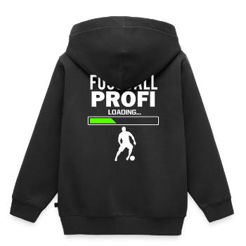 Fussball Fußball - Kinder Premium Organic Hoodie - Schwarz - Hinten - AI Model Kid Male (0cm)
