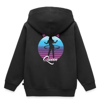 Hooping Reine Hullern Hulahoop - Sweat Premium à capuche enfant bio - noir - Dos - AI Model Kid Male (0cm)