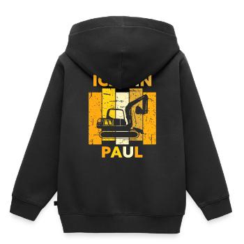 Paul Geschenk Name Namensschild Geburtstag - Kinder Premium Organic Hoodie - Schwarz - Hinten - AI Model Kid Male (0cm)