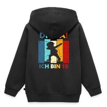 10 Geschenk 10. Geburtstag Geburtstagsgeschenk - Kinder Premium Organic Hoodie - Schwarz - Hinten - AI Model Kid Male (0cm)