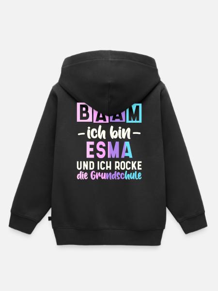 Name Esma Geschenk Grundschule - Kinder Premium Organic Hoodie - Schwarz