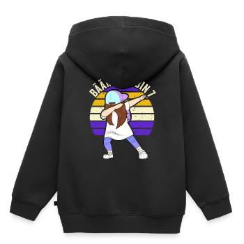 7 Jahre Mädchen Geschenk 7. Geburtstag Sieben - Kinder Premium Organic Hoodie - Schwarz - Hinten - AI Model Kid Male (0cm)