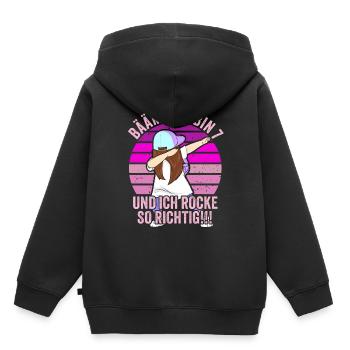 7 Jahre Mädchen Geschenk 7. Geburtstag Sieben - Kinder Premium Organic Hoodie - Schwarz - Hinten - AI Model Kid Male (0cm)