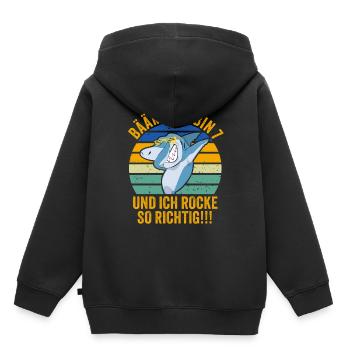 7 Jahre Junge Geschenk 7. Geburtstag Sieben - Kinder Premium Organic Hoodie - Schwarz - Hinten - AI Model Kid Male (0cm)