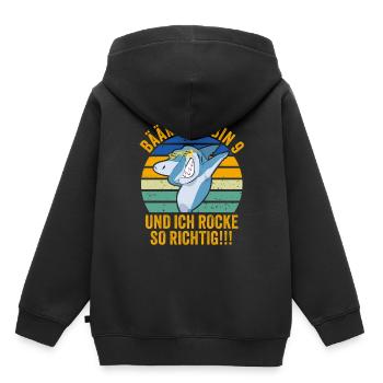 9 Jahre Junge Geschenk 9. Geburtstag Neun Neunter - Kinder Premium Organic Hoodie - Schwarz - Hinten - AI Model Kid Male (0cm)