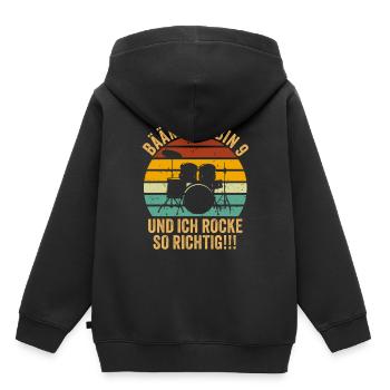 9 Jahre Junge Geschenk 9. Geburtstag Neun Neunter - Kinder Premium Organic Hoodie - Schwarz - Hinten - AI Model Kid Male (0cm)