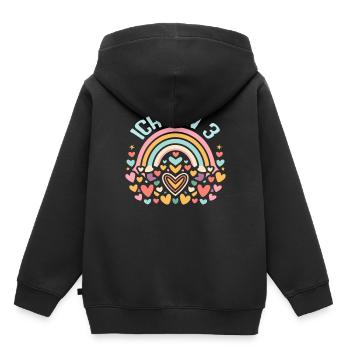 3 Jahre Mädchen Geschenk 3. Geburtstag - Kinder Premium Organic Hoodie - Schwarz - Hinten - AI Model Kid Male (0cm)