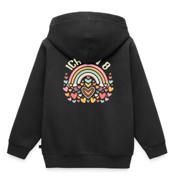 8 Jahre Mädchen Geschenk 8. Geburtstag - Kinder Premium Organic Hoodie - Schwarz - Hinten - AI Model Kid Male (0cm)