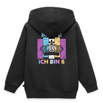 8 Jahre Mädchen Geschenk 8. Geburtstag Prinzessin - Kinder Premium Organic Hoodie - Schwarz - Hinten - AI Model Kid Male (0cm)