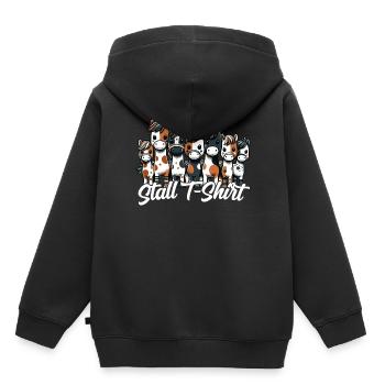 Pferde Stall Geschenk Gbeurtstag Reiten - Kinder Premium Organic Hoodie - Schwarz - Hinten - AI Model Kid Male (0cm)