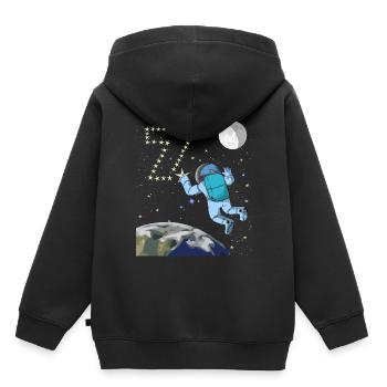 Astronaut 7 Years 7th Birthday Space Earth Moon - Kids Premium Organic Hoodie - black - Back - AI Model Kid Male (0cm)