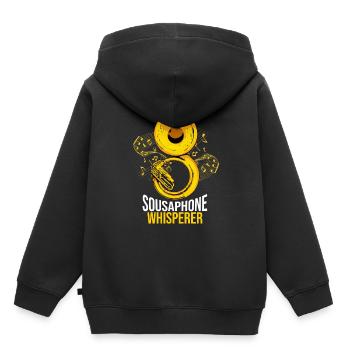 Sousaphon Geschenk Männer Orchester Big Band Tuba - Kinder Premium Organic Hoodie - Schwarz - Hinten - AI Model Kid Male (0cm)