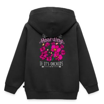 Orchid Gift Idea Women Florist Orchid - Kids Premium Organic Hoodie - black - Back - AI Model Kid Male (0cm)