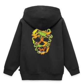 Frosch Schlange Gekko Amphibien Lurch - Kinder Premium Organic Hoodie - Schwarz - Hinten - AI Model Kid Male (0cm)