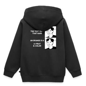 Une conception de test robuste pour les jeunes Pinoys fiers - Sweat Premium à capuche enfant bio - noir - Dos - AI Model Kid Male (0cm)