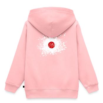 éclaboussures japon - Sweat Premium à capuche enfant bio - rose - Dos - AI Model Kid Female (0cm)