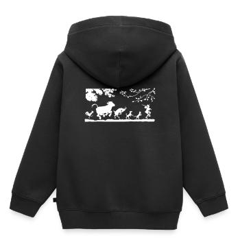 animaux - Sweat Premium à capuche enfant bio - noir - Dos - AI Model Kid Male (0cm)