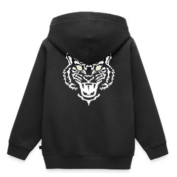 tigre - Sweat Premium à capuche enfant bio - noir - Dos - AI Model Kid Male (0cm)