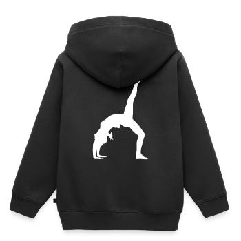 Gymnastik Tänzerin - Kinder Premium Organic Hoodie - Schwarz - Hinten - AI Model Kid Male (0cm)