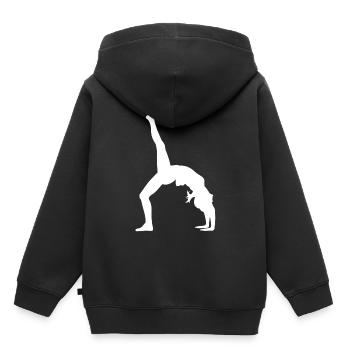 Gymnastik Tänzerin - Kinder Premium Organic Hoodie - Schwarz - Hinten - AI Model Kid Male (0cm)