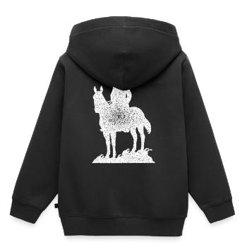 Cowboy - Kinder Premium Organic Hoodie - Schwarz - Hinten - AI Model Kid Male (0cm)