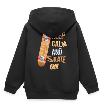 Skater - Premium børne hættetrøje økologisk - sort - Bagpå - AI Model Kid Male (0cm)