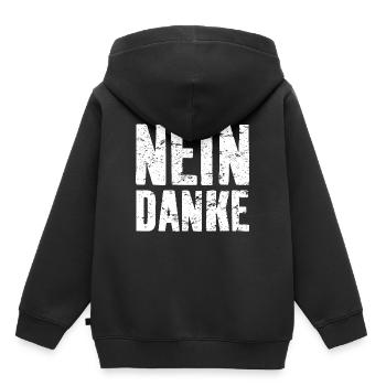 NEIN DANKE WIDERSTAND DEMO - Kinder Premium Organic Hoodie - Schwarz - Hinten - AI Model Kid Male (0cm)