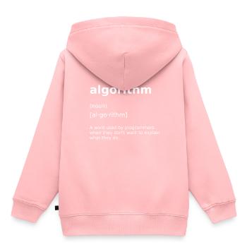 Programmation Informatique Algorithme Informatique - Sweat Premium à capuche enfant bio - rose - Dos - AI Model Kid Female (0cm)