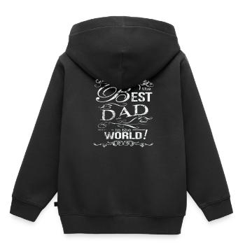 Ich habe den besten Papa derr Welt - Geschenk Idee - Kinder Premium Organic Hoodie - Schwarz - Hinten - AI Model Kid Male (0cm)