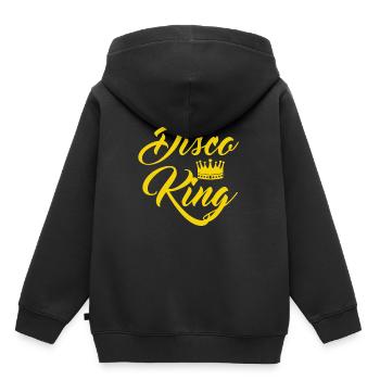 1970s Disco King Shirt/Vintage 70s Dance Party - Kinder Premium Organic Hoodie - Schwarz - Hinten - AI Model Kid Male (0cm)