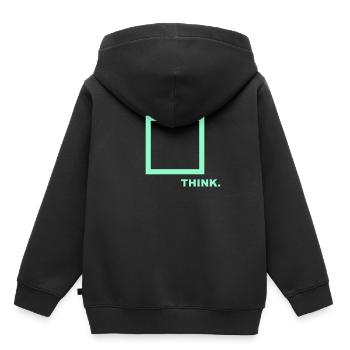 Sortez des sentiers battus, penseur latéral, pensez différemment - Sweat Premium à capuche enfant bio - noir - Dos - AI Model Kid Male (0cm)